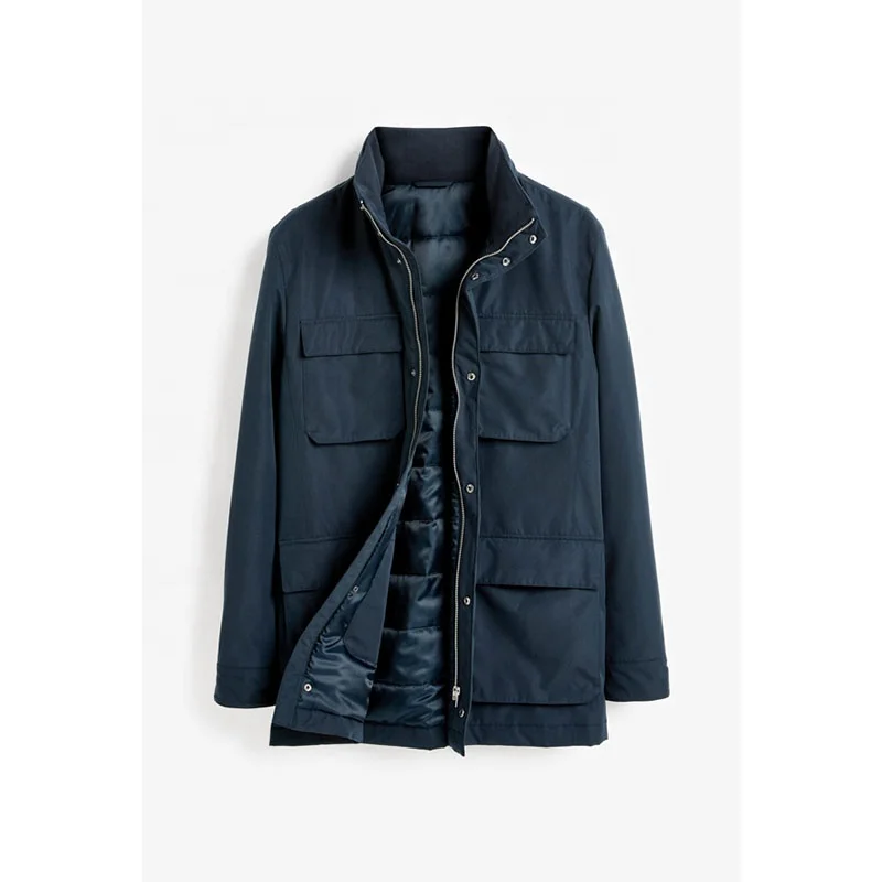 custom men jackets and coats 2022 mens long army coat thermal waterproof