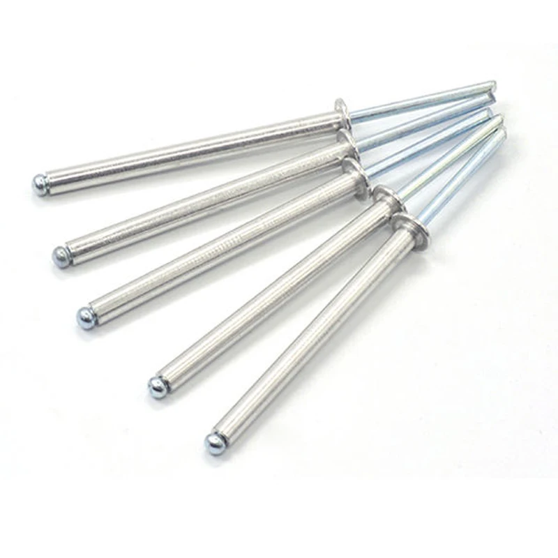 Factory In Stock DIN7337 aluminum steel Dome Open Type 50mm long Blind Rivets