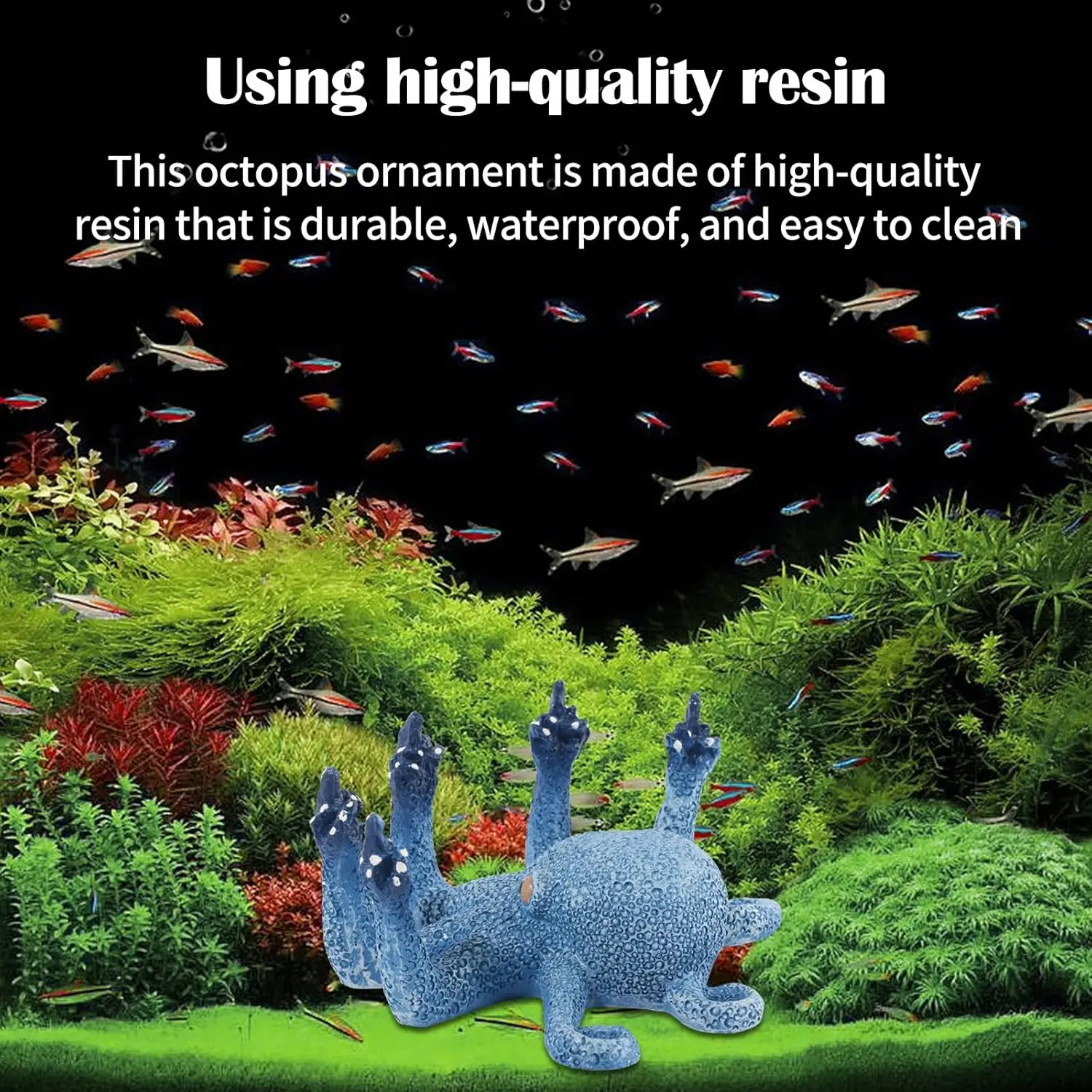 Украшения для аквариума осьминога синяя искусственная Морская жизнь Светящиеся Пальцы улучшают визуальную привлекательность
