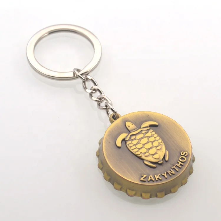 Greece Zakynthos Tourist Souvenirs Gift 2D Sea Turtle Beer Opener Keychain