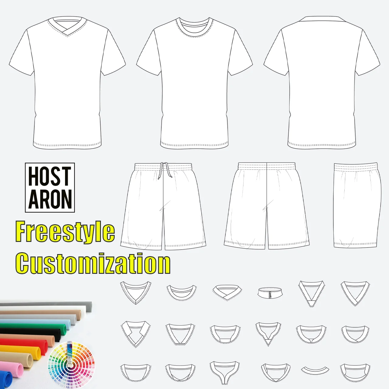 HOSTARON Soccer Teamwear Series High Quality Football Uniforms New Design OEM Custom Men Football Jersey Shirt Print Sportswear