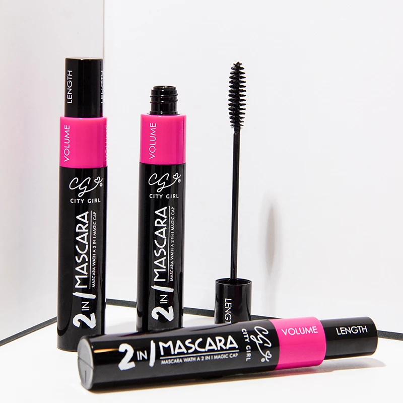 2 IN 1 mascara products magic cap mascara tube volume length black waterproof custom logo mascara