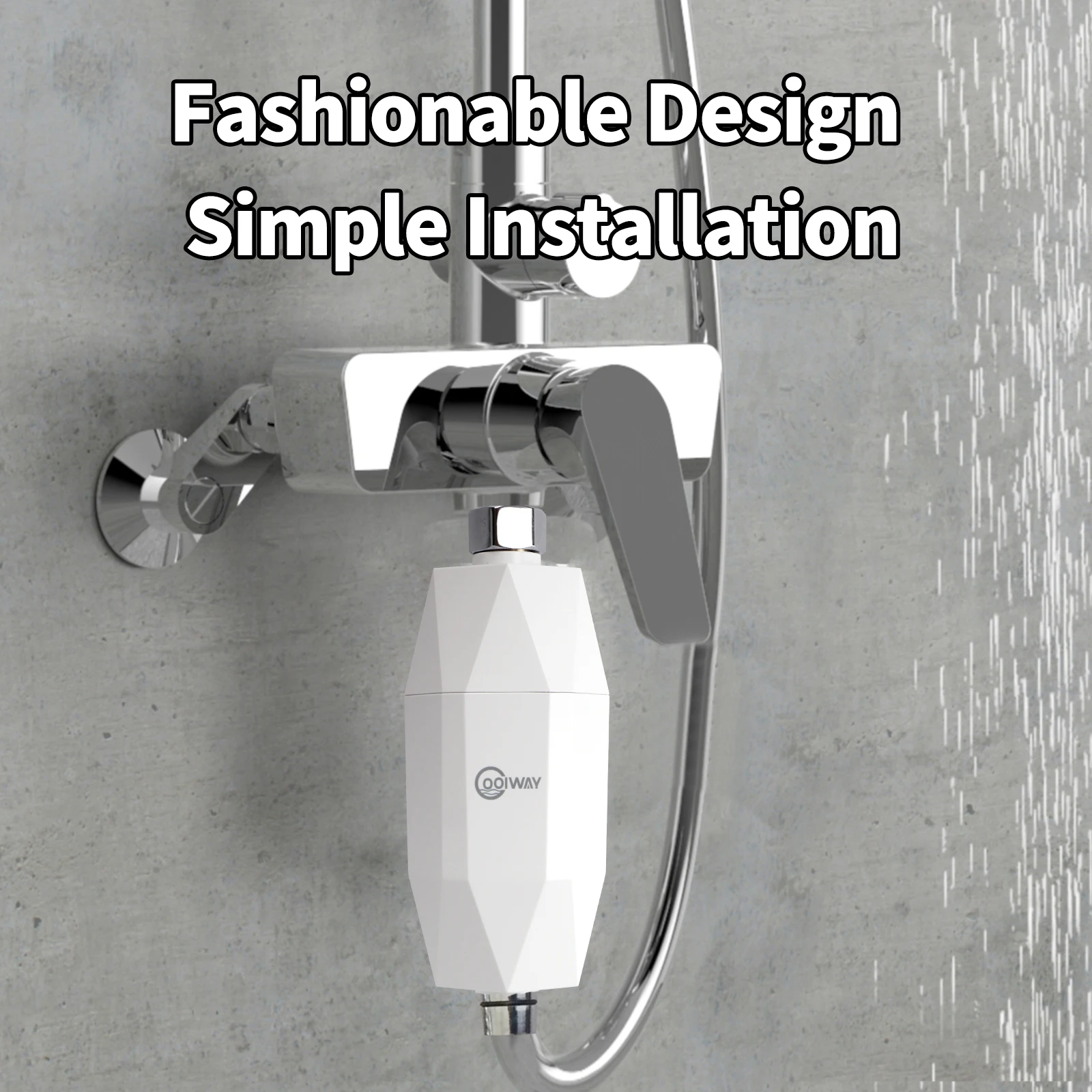 Removing Chlorine Shower Filter Portable New Design  Vitamin C  Tap Water Purifier for Bath