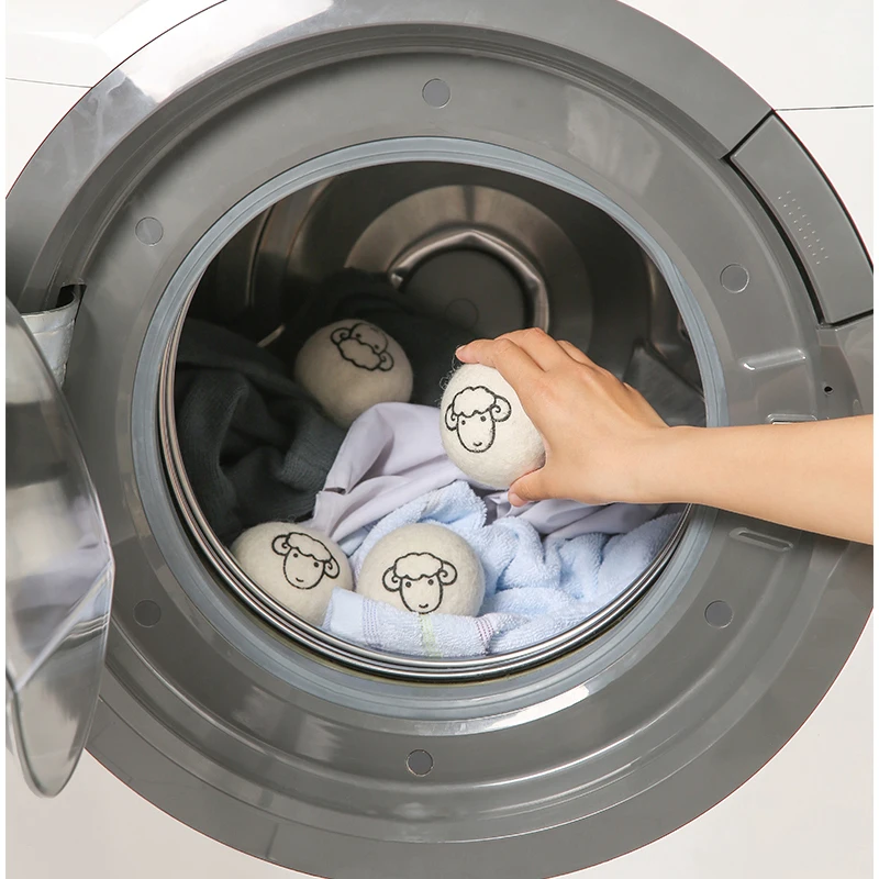 New Style Wholesale Custom Eco Organic Household Drying Clothes Washer Laundry Wool Felt Gryer Balls for Washing Machine