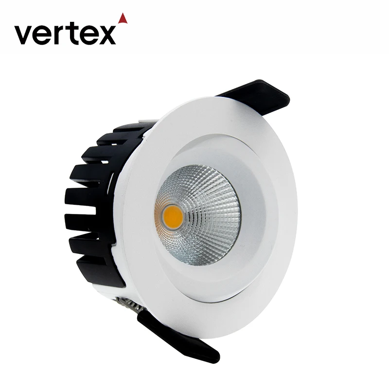 Dim To Warm Dimmable Recessed Down Lights 3000K 5700K Dimming LED Spotlight 8W White Black Tilt Adjustable Recessed Downlights