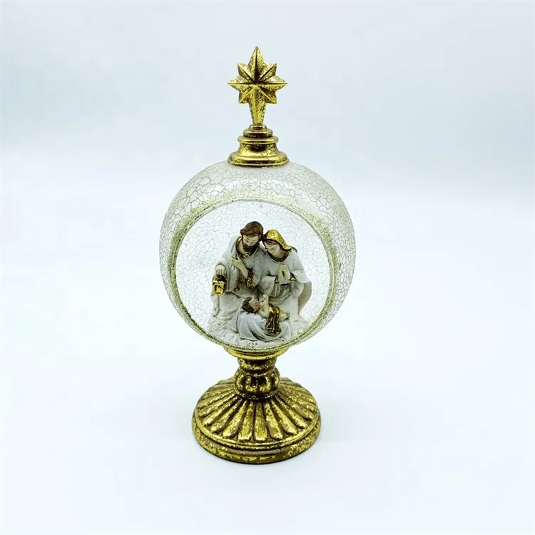 new arrival Adornos De Navida resin craft religious christian products glass desktop decor