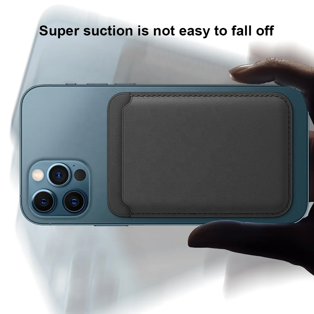 New Leather PU Credit Cards Holder Wallet for iPhone 14 13 12 11 Universal Phone Accessories Custom Magnetic Card Holders