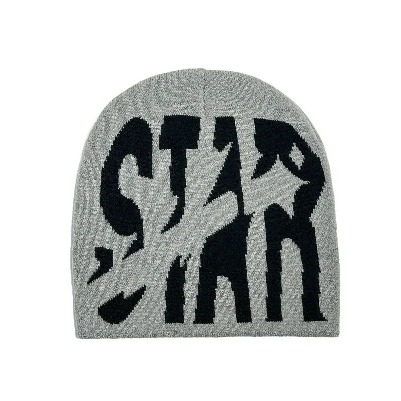 Words All Intarsia печать жаккардовые трикотажные зимние манжеты шапочки с пользовательским логотипом
