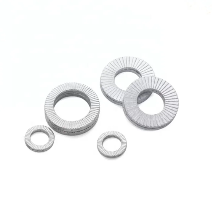 65 Mn Dacromet DIN 25201 double fold self locking washers safety knurling wedge lock washers
