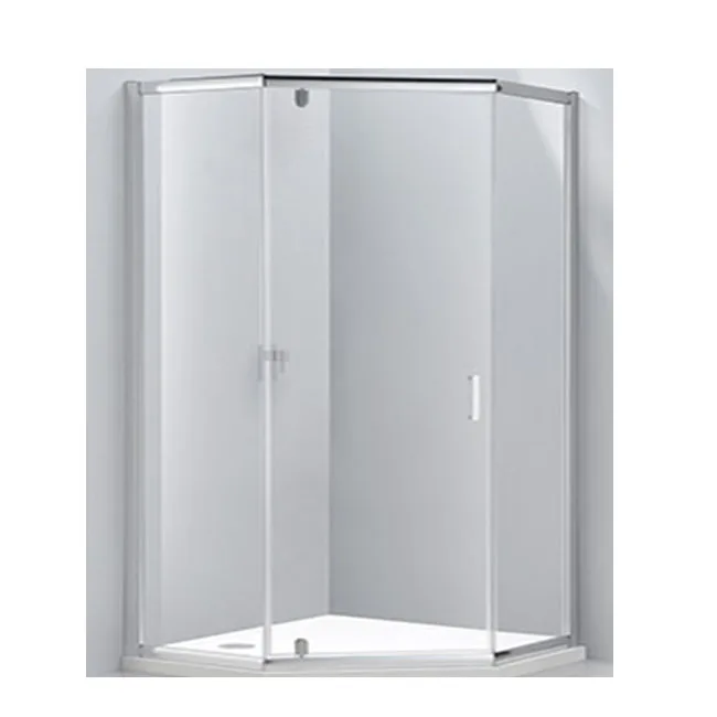 New design aluminum profile glass shower pivot room door with tempered insulated clear glass for bathroom
