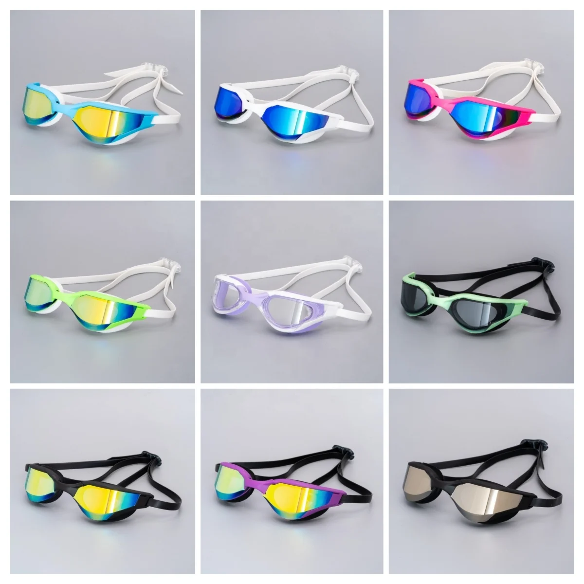 Hot Sell Women Men Fashion Professional Race Swim Glasses Customized Logo Swimming Pool Goggles