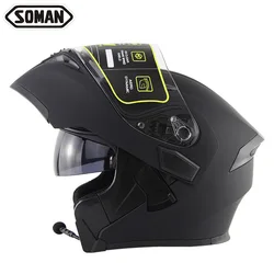 2020 Hot sale DOT approved bluetooth built-in headset helmet motorcycle helmet e-bike double visor