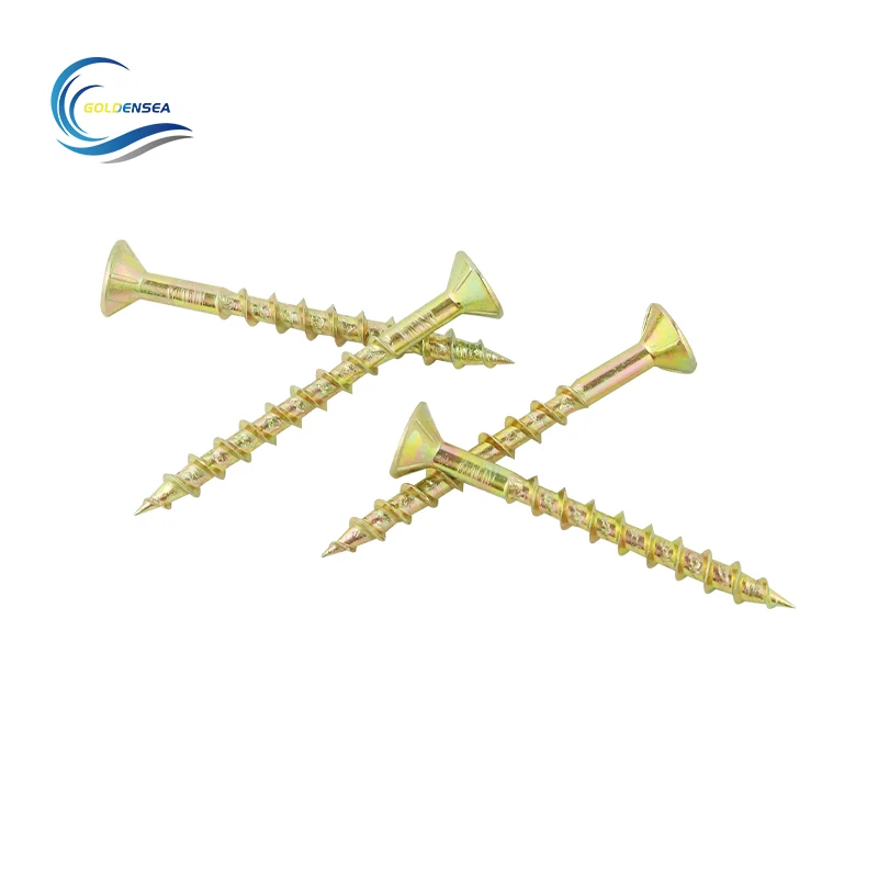 M6 30-150mm Factory price Din countersunk head chipboard screws with nibs under head factory