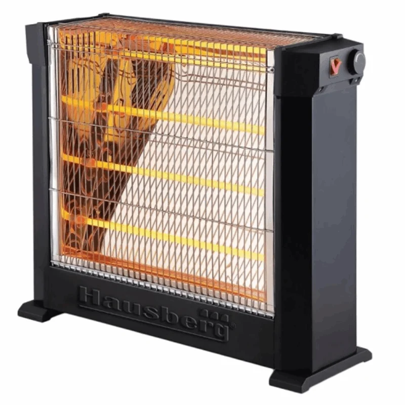 Hausberg-Высокое качество Электрический кварцевый обогреватель Электрический 2200W 4 кварцевая трубка