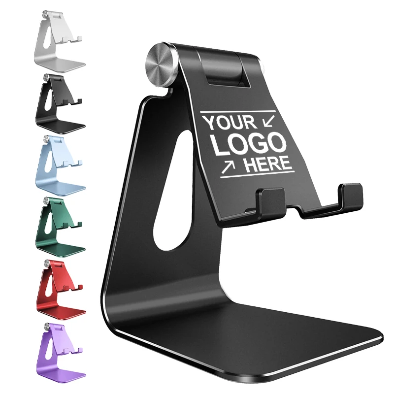 Wholesale Adjustable Folding Desktop Tablet Base Custom Aluminum Phone Stand With Logo