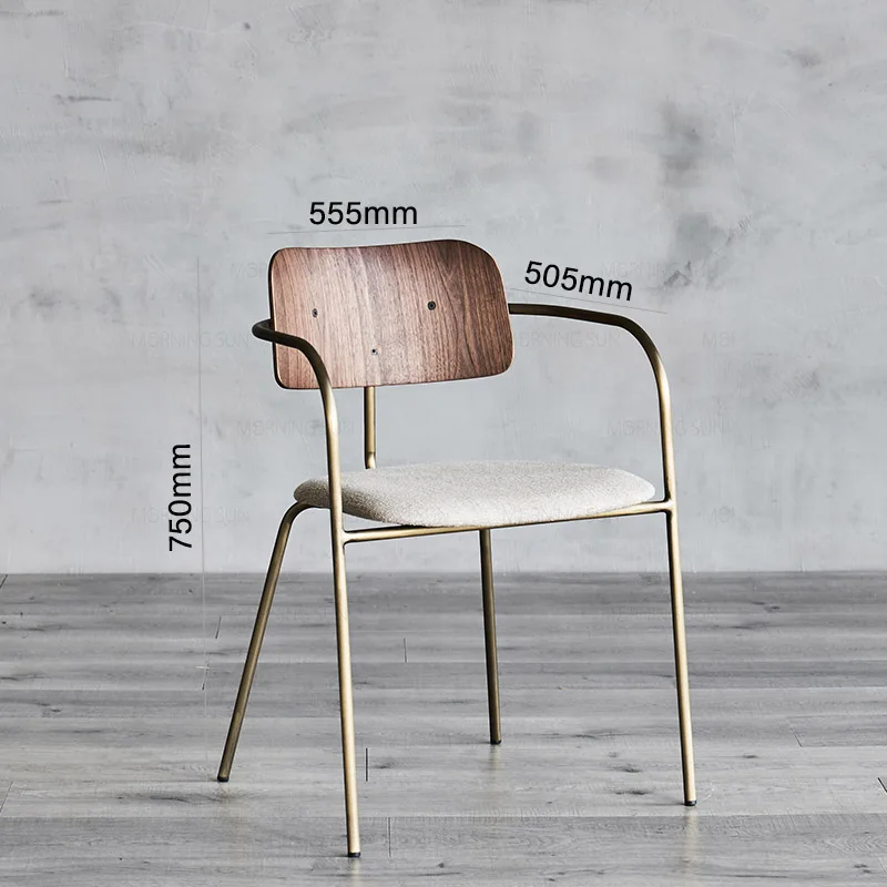 High quality solid wood blue velvet stainless steel legs dining chair for Coffee Restaurant