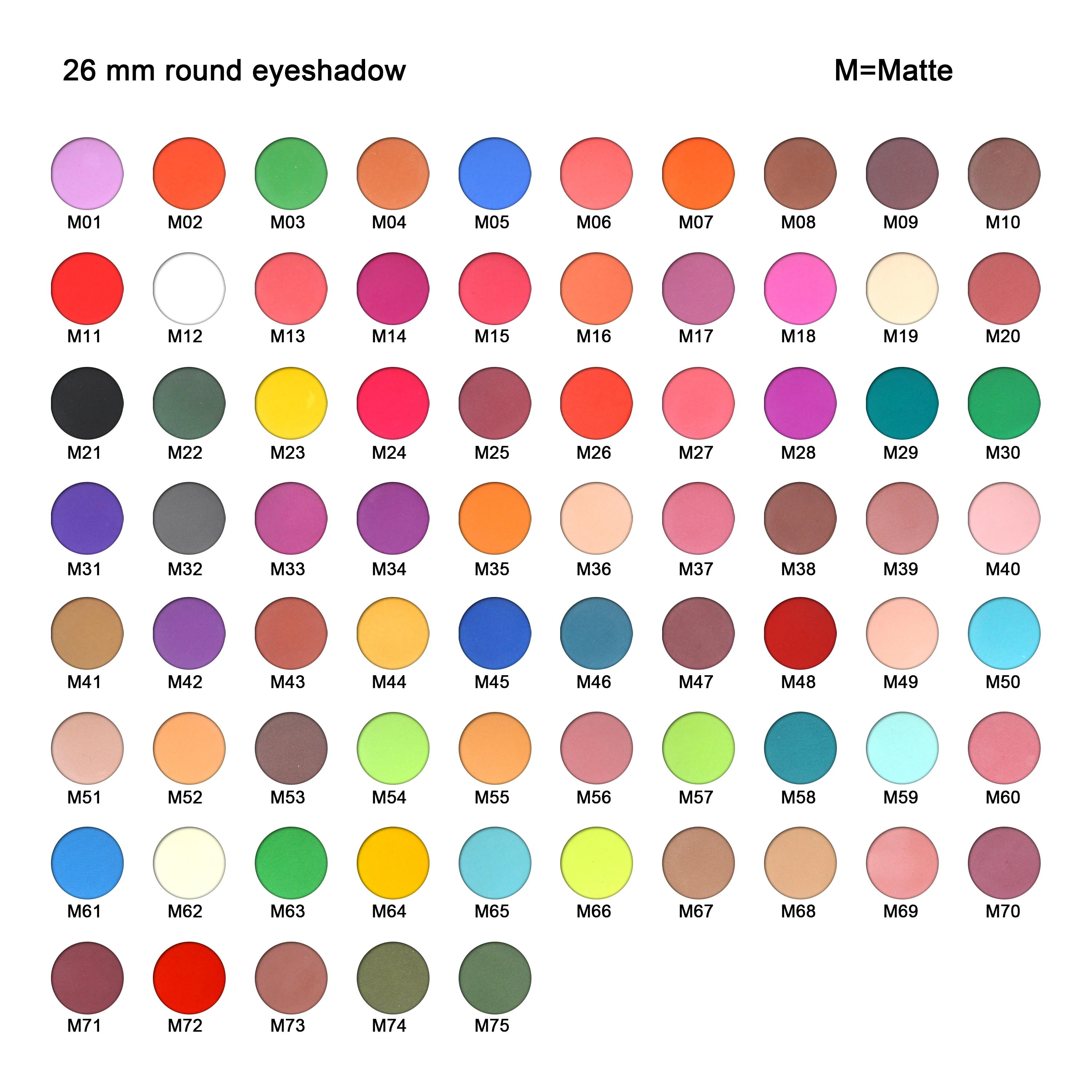 Multi Colors Square/Round  26mm Eyeshadow Single Eyeshadow Can Fit Into Eyeshadow Palete