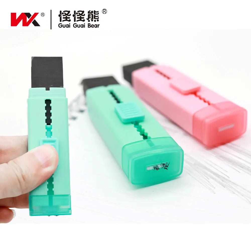 Factory spot quick acting eraser magnetic push-pull black eraser color eraser student supplies wholesale