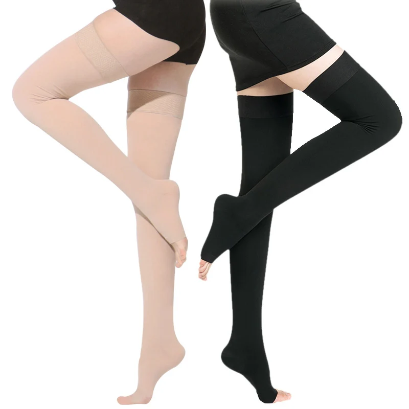 Amazon hot selling Anti-Varicose Veins  anti thrombus medical compression sock and stocking