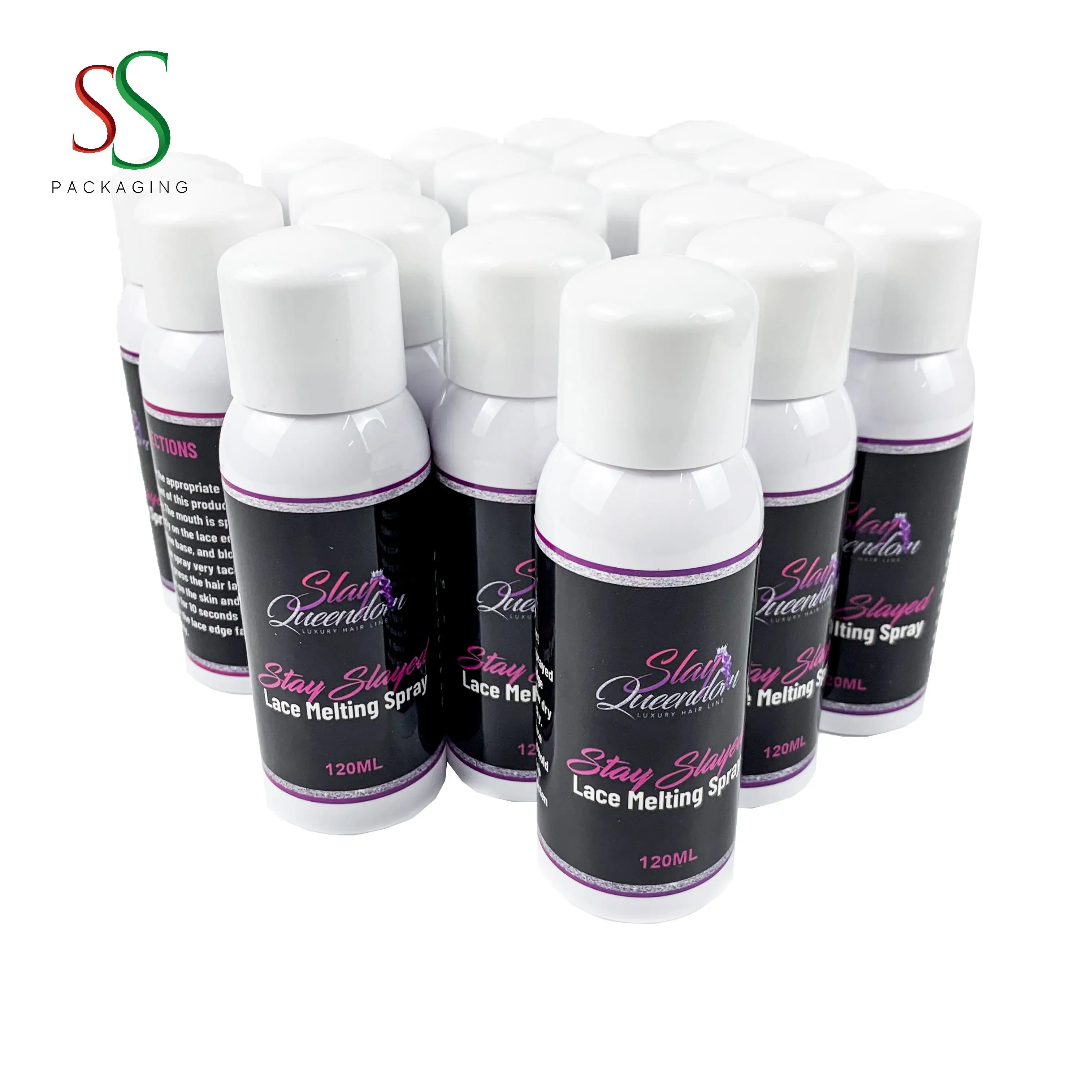SS Hair Packaging  Melting Spray Lace Glue Wholesale Melt Down Lace Spray custom label
