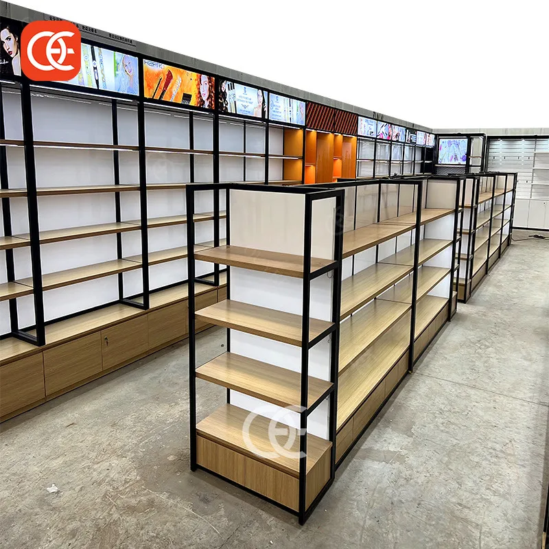 Коммерческая мебель полка для салона красоты поставка на заказ магазин волос светодиодный свет парик стеллажи магазина