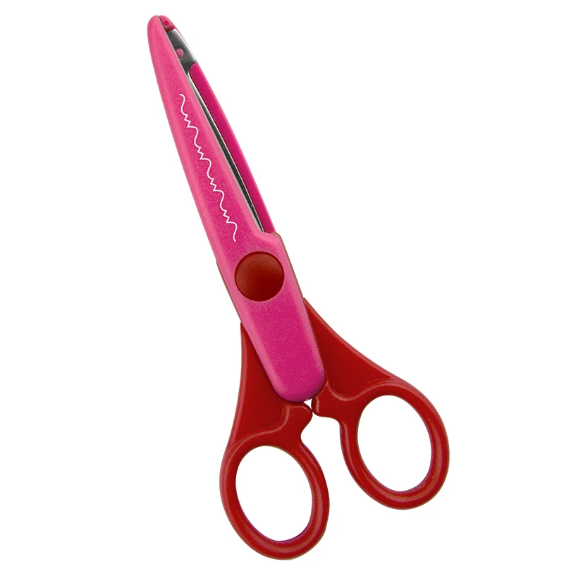 Лидер продаж Цветные Ножницы для детей с ручкой из АБС-пластика 6 дюймов 1/2 дюйма зигзагообразные ножницы рукоделия по