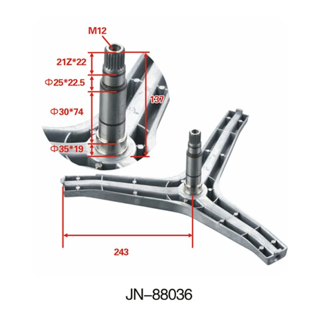 JN-88036 Customized professional  Buy Washing Parts Drum Spider  For Wash Machine
