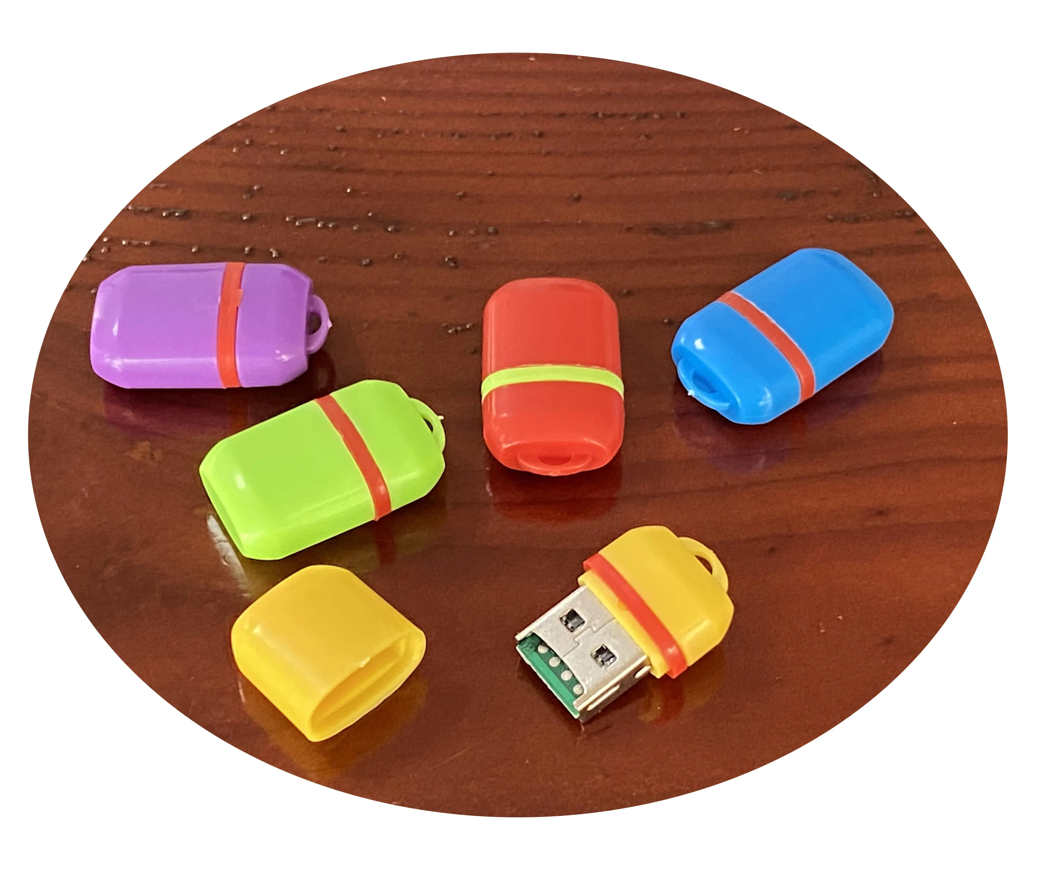 Wholesale TF Card Reader USB2.0 With Lid Adapter Memory Driver-free Plug and Play Mini Card Reader Factory Direct