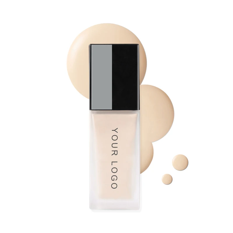 private label non-cakey vegan all skin types full cover makeup mini liquid foundation cream