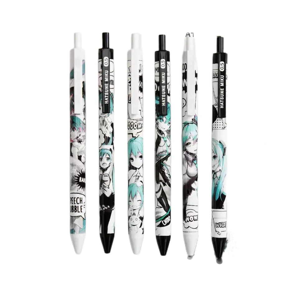 Hatsune Miku black ink anime stationery student supplies school hot sale 0.5mm gel pen