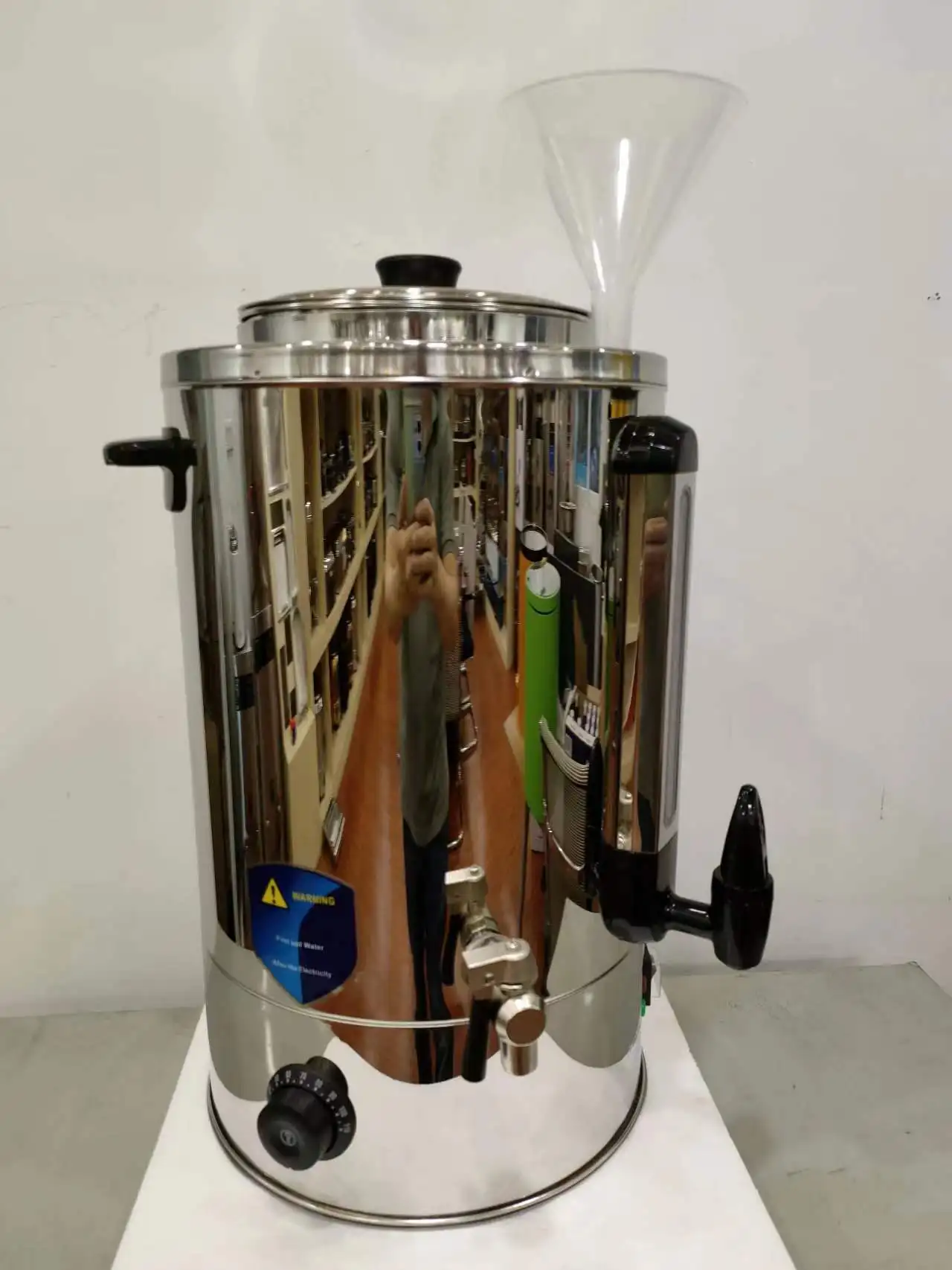 Новая конструкция двойная электрическая урна для горячей воды коммерческая 304 из нержавеющей стали молока сохраняет воду и молоко теплой