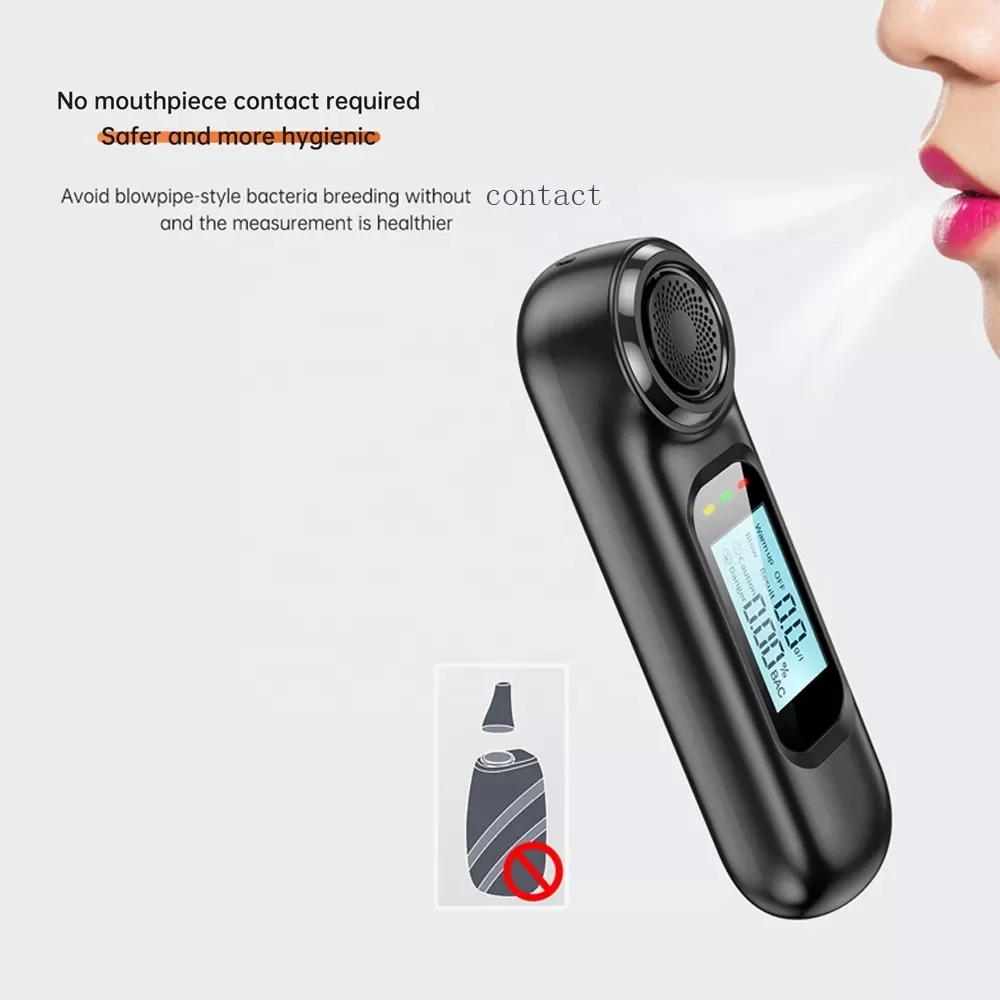 New arrival breathalyzer non-contact breathe alcohol tester with LCD digital alcohol checker japanese and english version