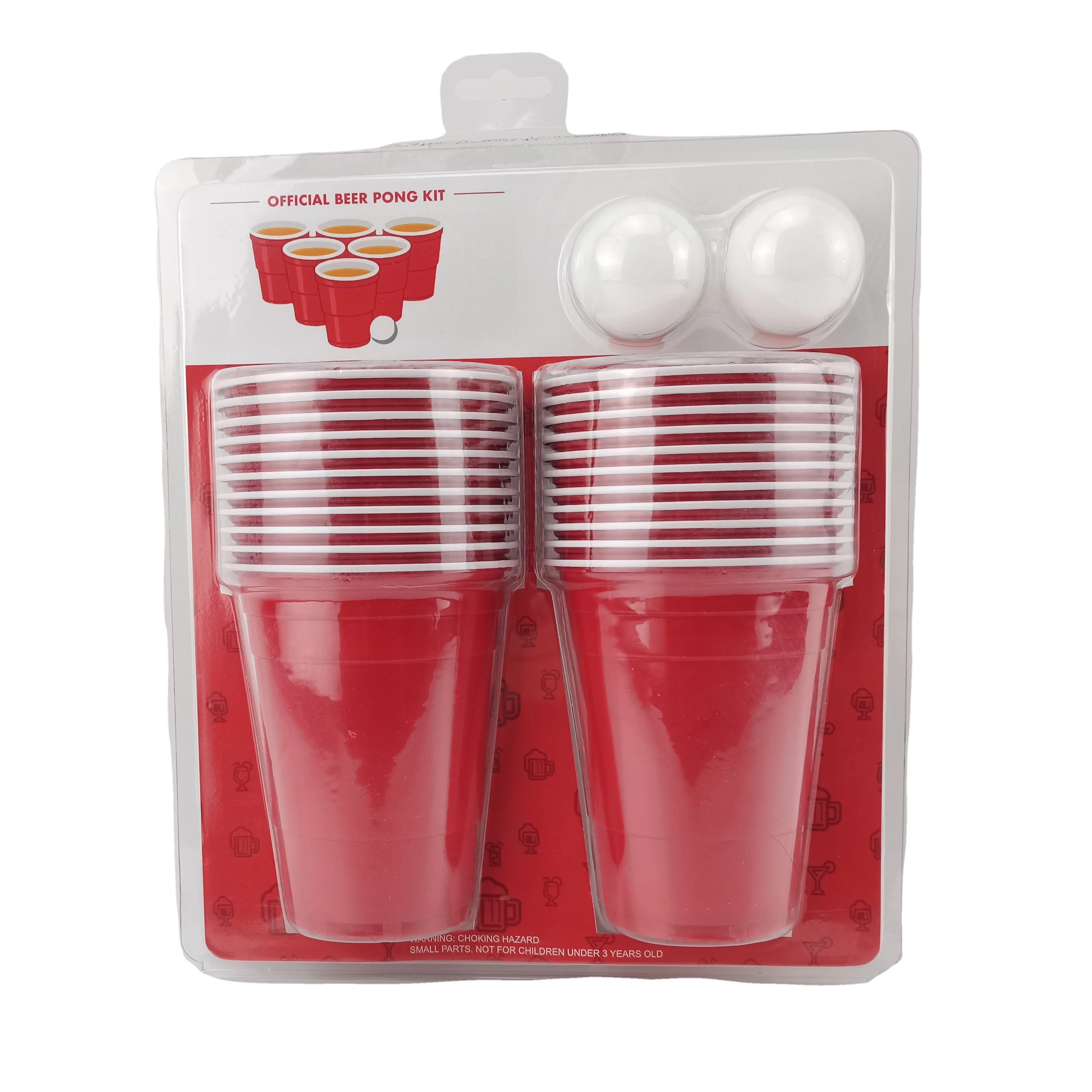 16OZ Beer Plastic Cups and Balls Beer bong Game Set Plastic Cup Set