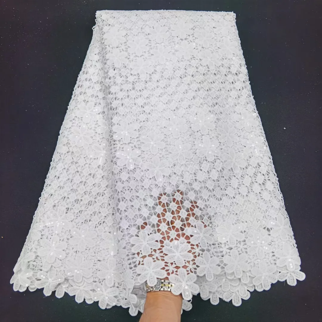 MIRAFEEL dry lace fabric nigerian beads bridal cording lace tulle luxury lace fabric with beads sequins 3d  CX1467