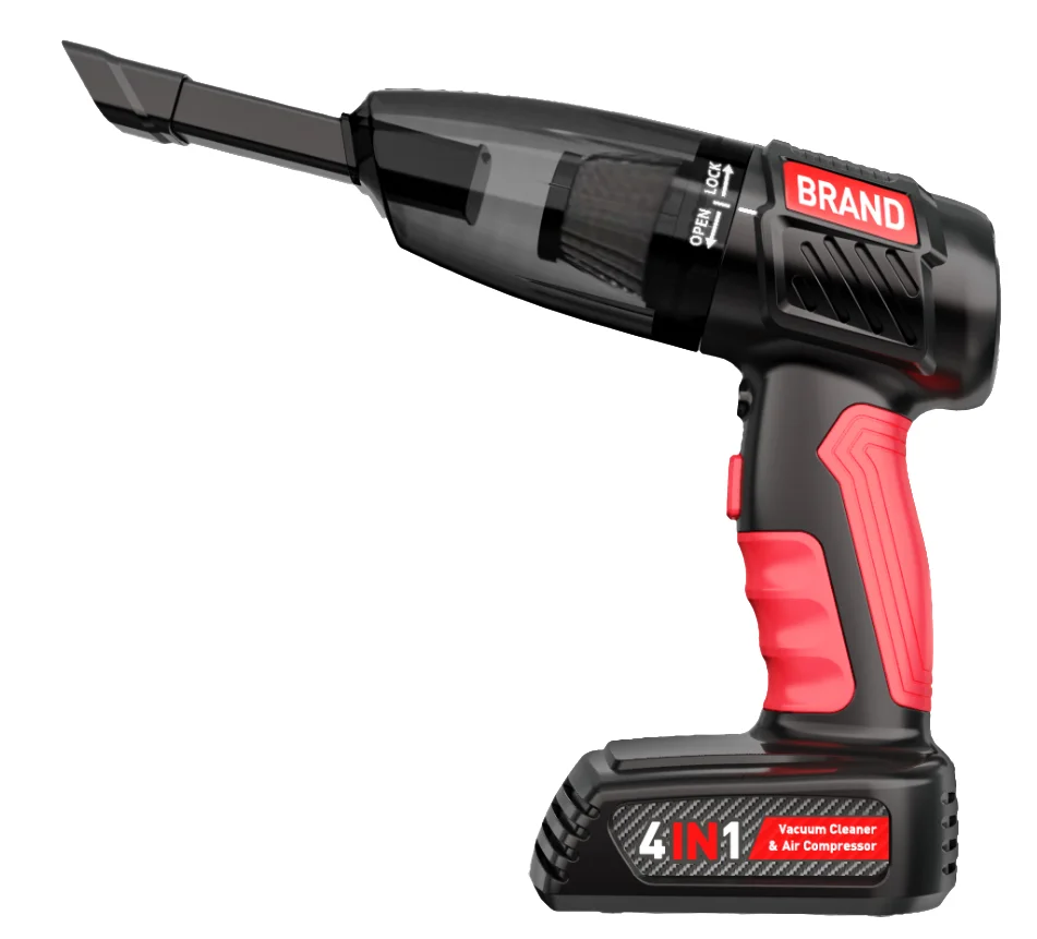 4-in-1 cordless car vacuum $air compressor injection mold customized finished product wholesale