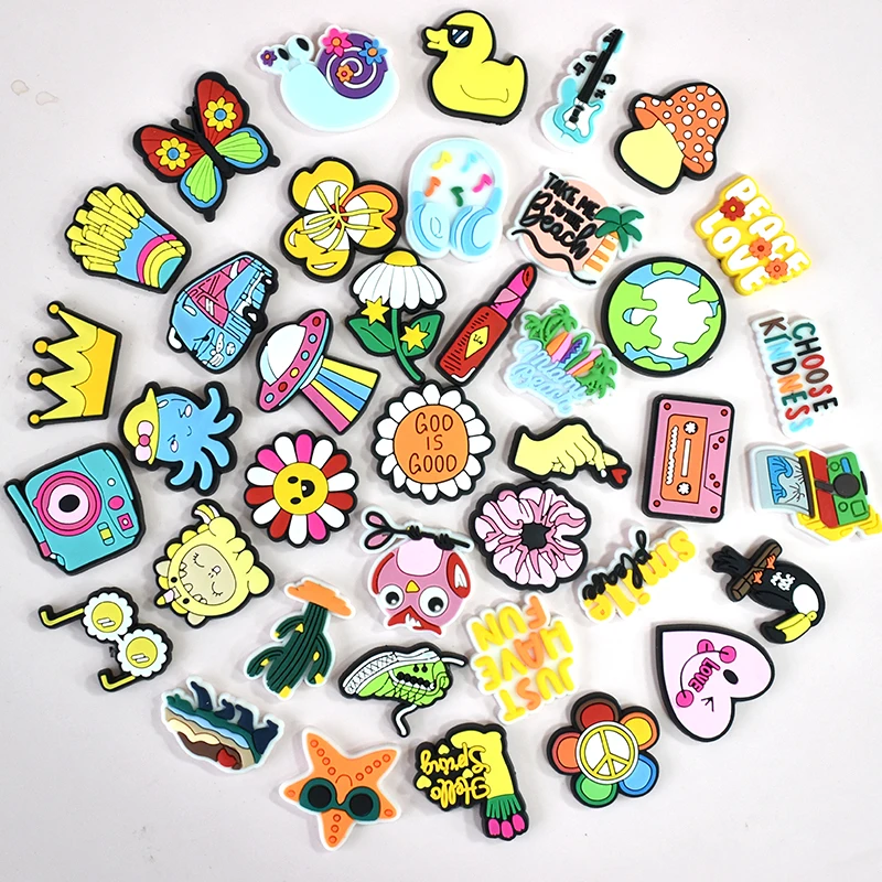 2024 New Products Sea Animals Australian pvc Charm Surfboard pvc Charms Hawaii Sunflower Flower shoe Charms
