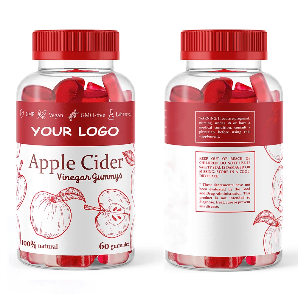 Hot Sell 60 Gummies Apple Cider Vinegar Gummies Fat Burning Slimming Capsule  Health Care Product