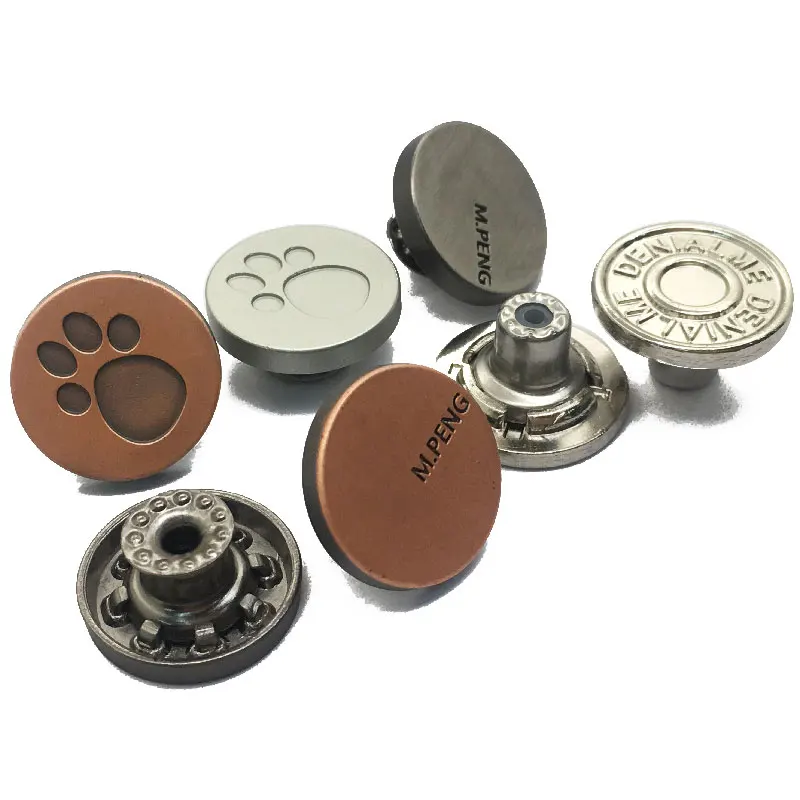 Silver New Branded Red Revit Zamak Fashion Nail Metal Custom Iron Jeans Button Rivets For Jacket