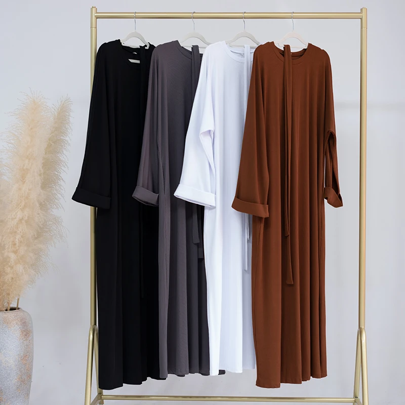 New Arrival islamic clothing muslim long dresses Winter Autumn Dubai Turkey Knitted Loose Modest Muslim Dress for women