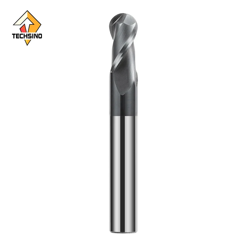 UNT Carbide Fresa CNC Milling Cutters HRC70 2 Flutes Ball Nose End Mill For High Hardness Metal ball nose end mill