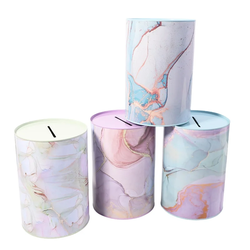 Money saving box ins Marbling seal  piggy bank wedding safe coin collection organizer box for kids gift