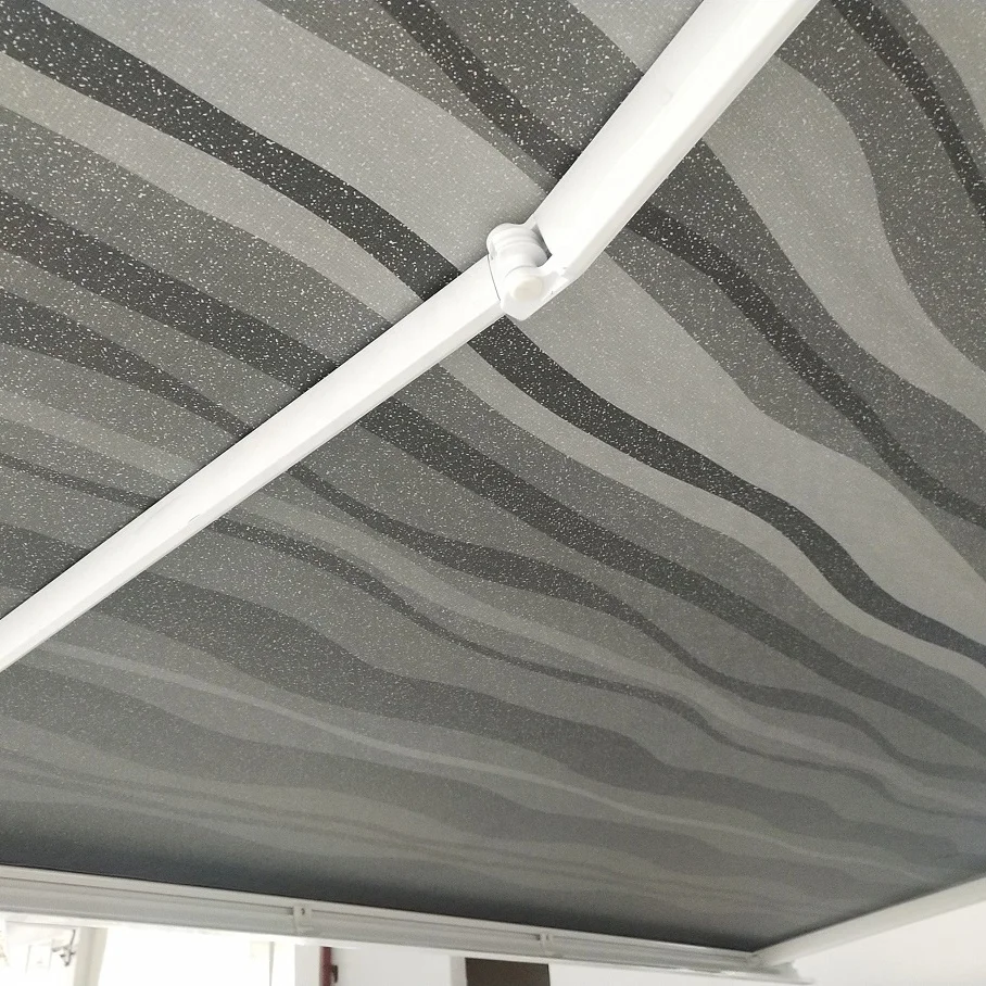 Motorized retractable car side motorhome awning fabric tent retractable