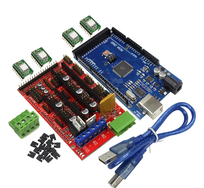 
3D printer kit MEGA2560 main control board RAMPS1.4 control board A4988 drive board accessories 