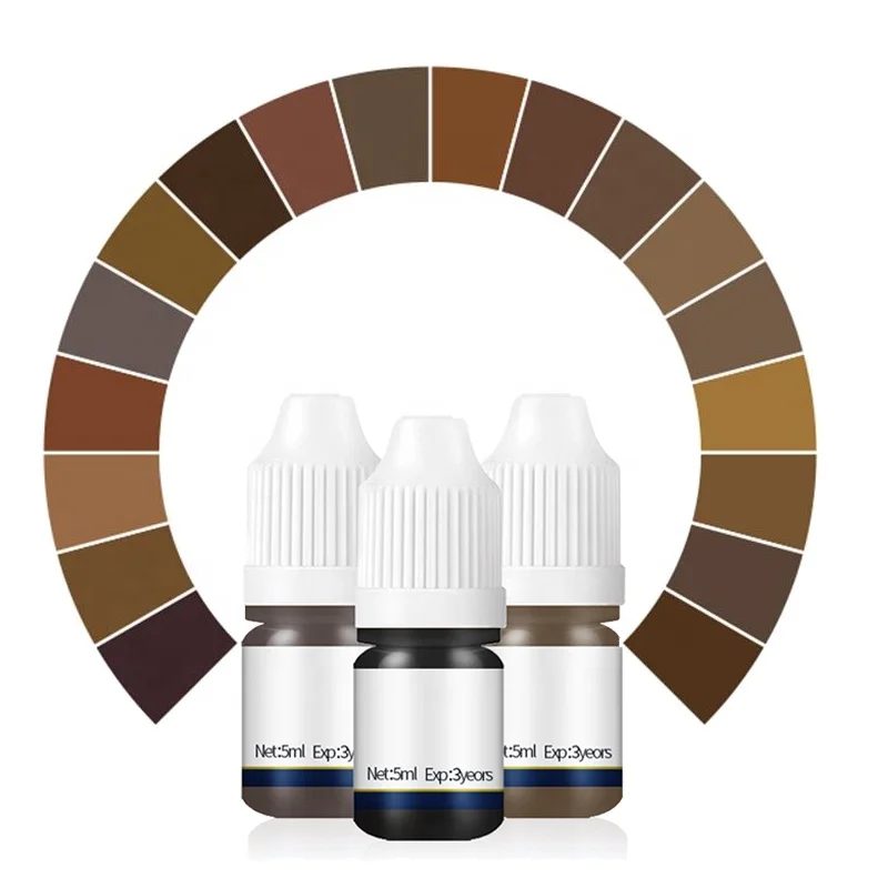 Organic Vegan Microblade Micro Pigment Tattoo 5ML Cosmetic Color Tattoo Ink Black Microblading Pigment Eyebrow Ink