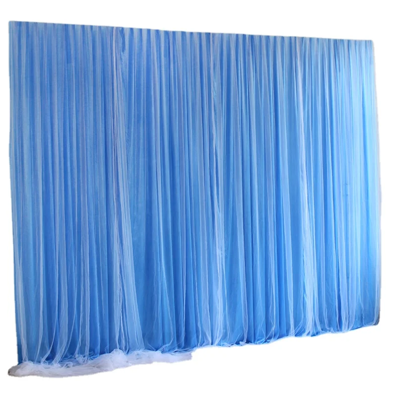 Polyester Thick 3*3m Decorative Wedding Stage Backdrop Window String Fabric Mesh Veils Curtain Wedding Decoration Supplies