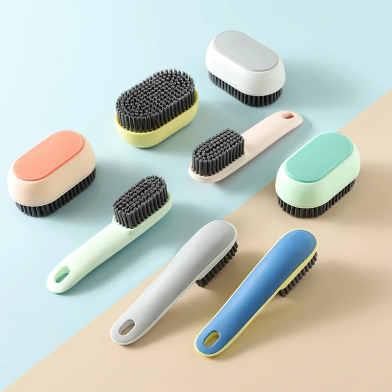 Long Handle Soft  Colorful Laundry  No Shoe Damage Household Cleaning Shoe Washing Brush Set Board Brush Wholesale