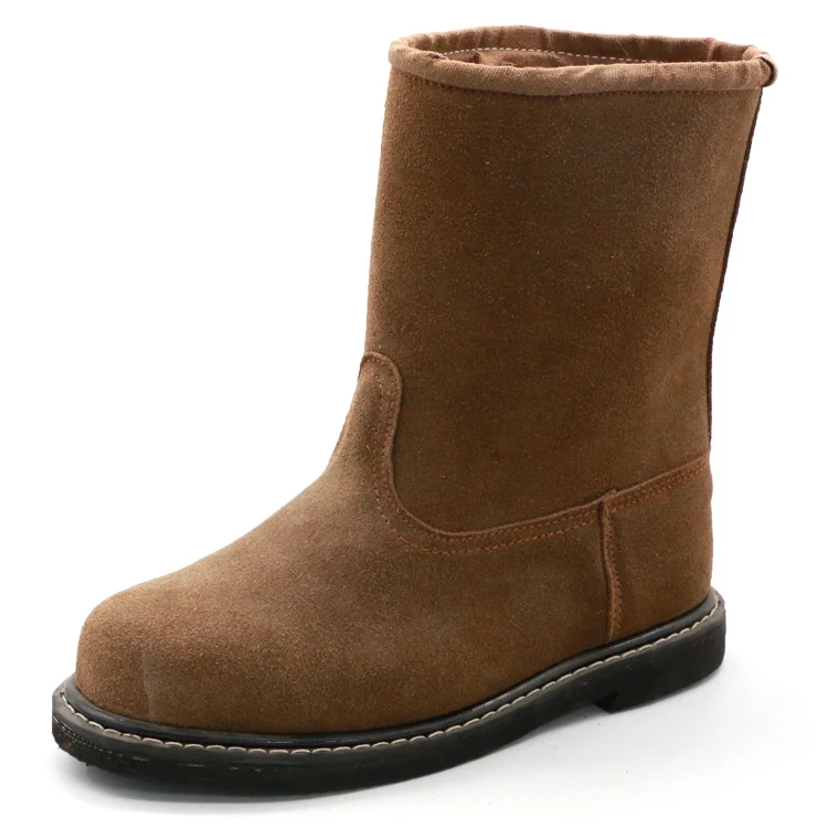 ENTE SAFETY Purely hand-sewn Steel Toe Suede Cowhide Leather Workman Welding Footwear Cat Durable Protective Safety Boots