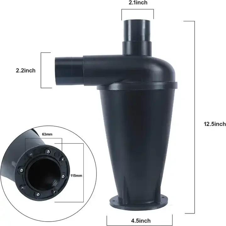 Cyclone Dust Collector Turbocharged Household Portable Auto Cleaning Cyclone Dust Separator