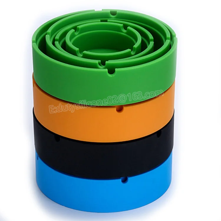 100% eco-friendly silicone pocket ashtray custom cigar ashtray with cover