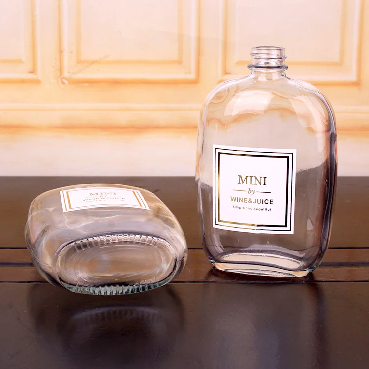 12oz Clear glass wine bottle glass whisky vodka packing jars